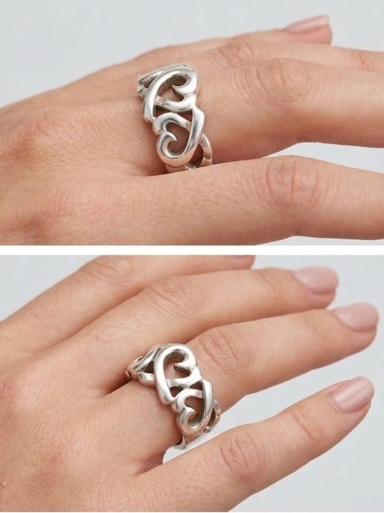 Tiffany & Co. Jewelry - Tiffany & CO. 💍 .925 Silver Triple Loving Heart Palloma Ring